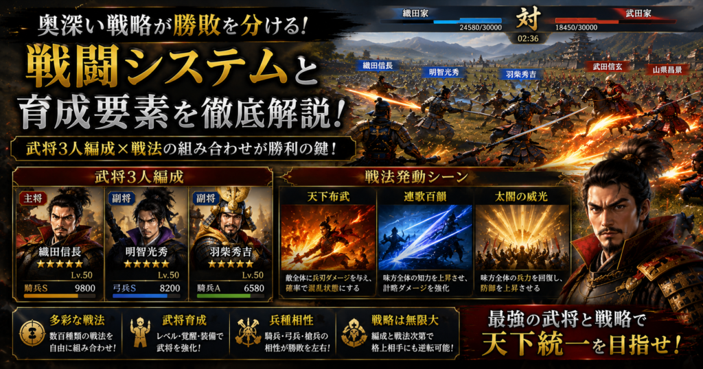 信長の野望 真戦 戦闘システムと育成要素