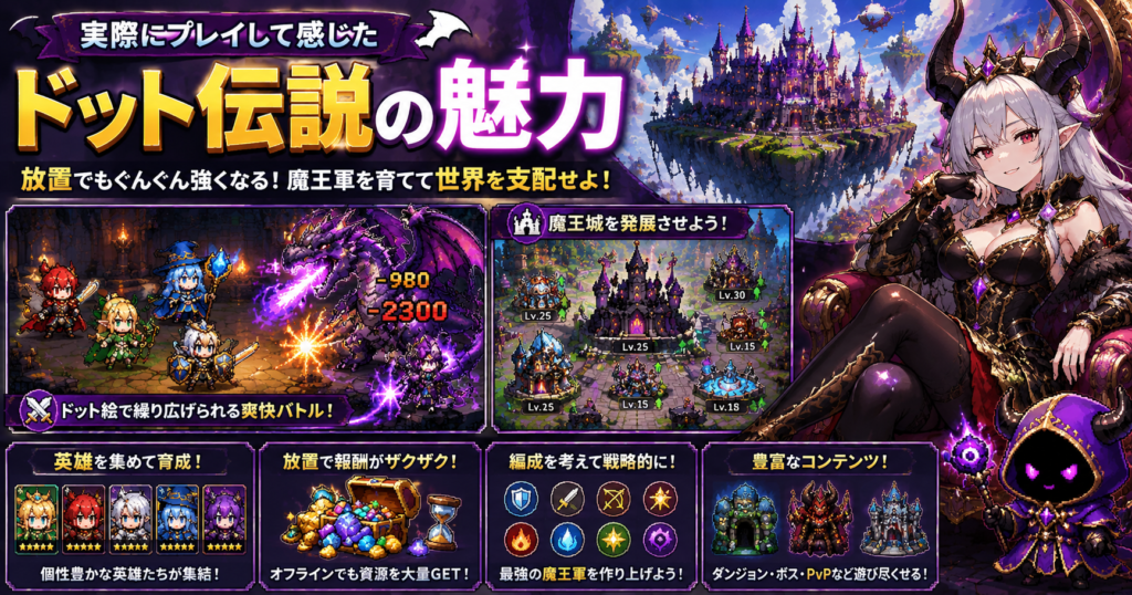 ドット伝説を実際にプレイして感じた魅力を紹介する画像