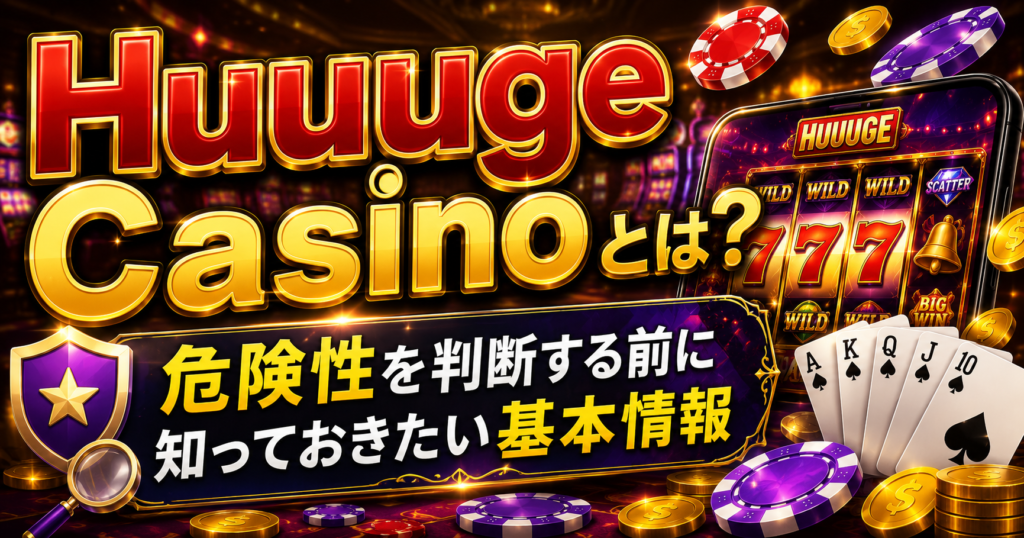 Huuuge Casinoとは何か、危険性を判断する前に知っておきたい基本情報を解説する見出し画像
