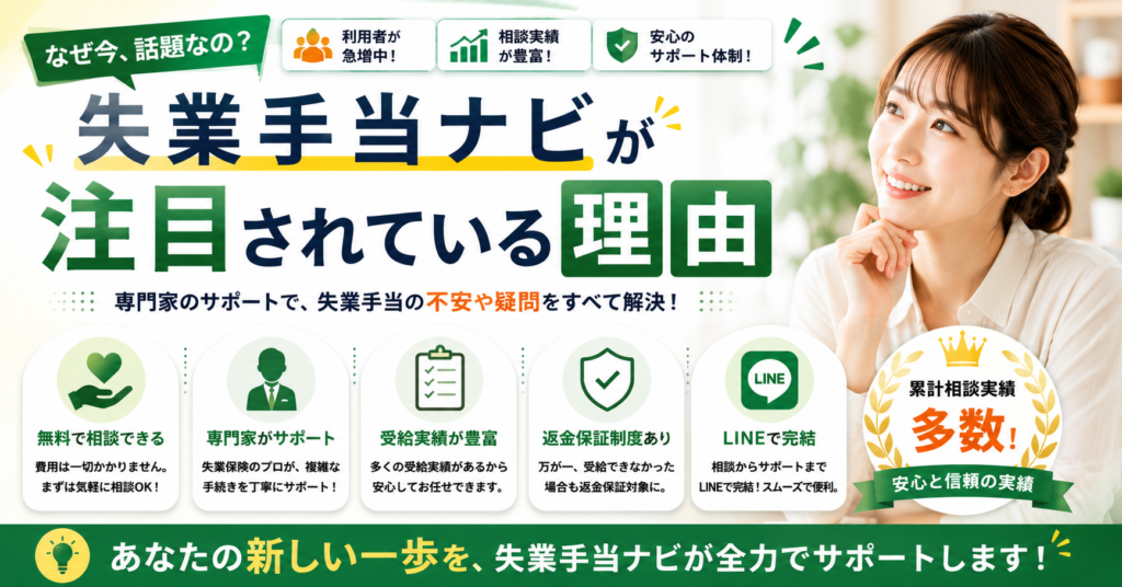 失業手当ナビが注目されている理由を解説｜退職後の不安や失業手当相談サービスが選ばれる背景とは