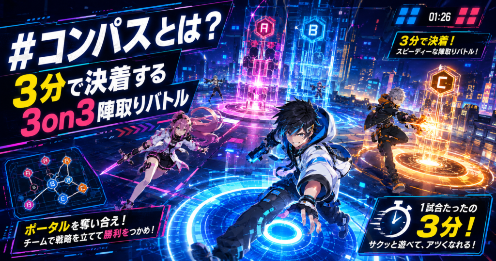 #コンパスとは？3分で決着する3on3陣取りバトル