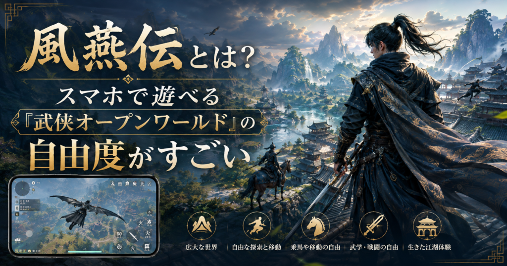 風燕伝とは?スマホで遊べる「武侠オープンワールド」の自由度がすごい