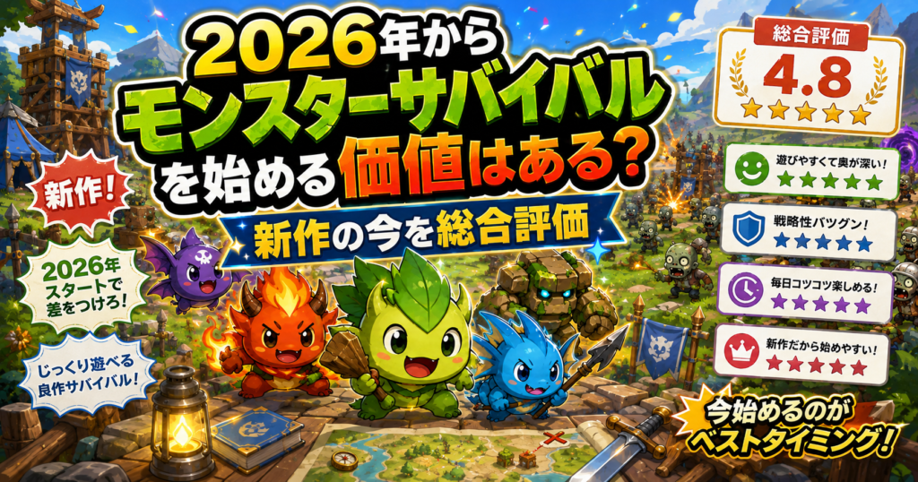 2026年からモンスターサバイバルを始める価値はある？新作の今を総合評価