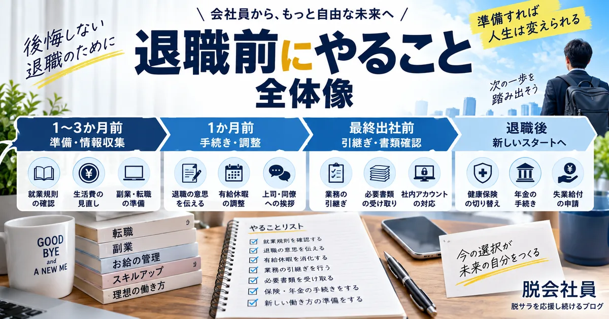 退職前にやることの全体像と時系列ロードマップ