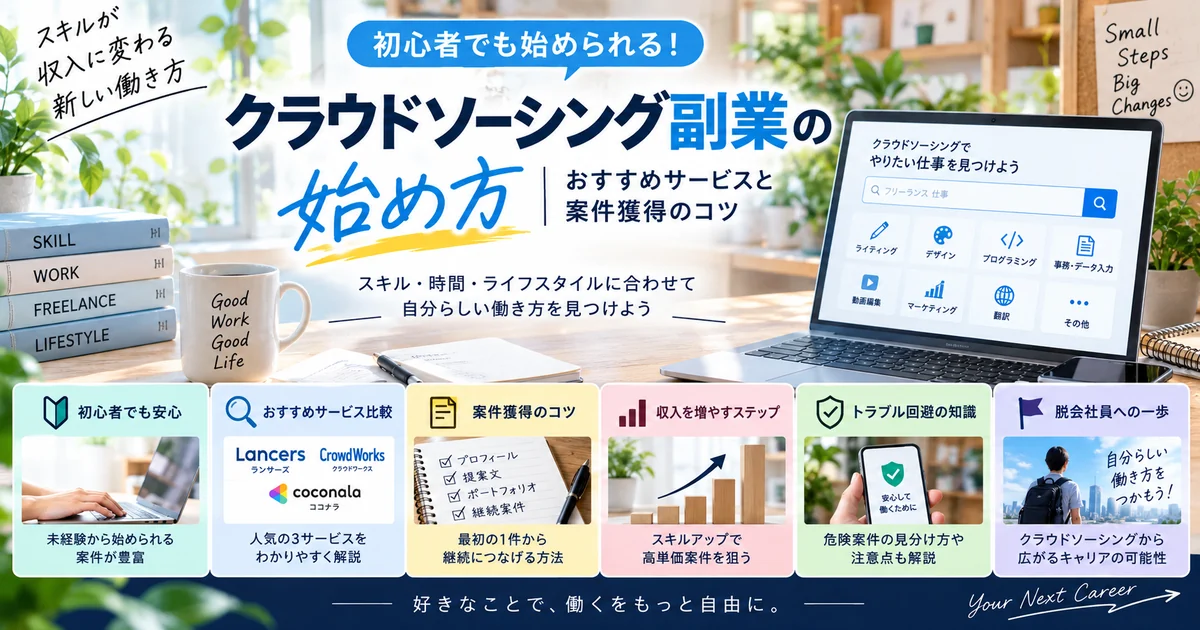 クラウドワークス・ランサーズ・ココナラの比較