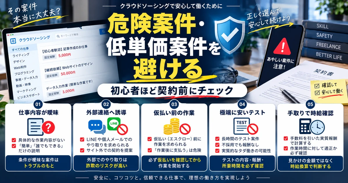 危険案件・低単価案件を避ける方法