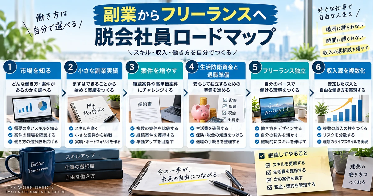 副業からフリーランス独立までのロードマップ