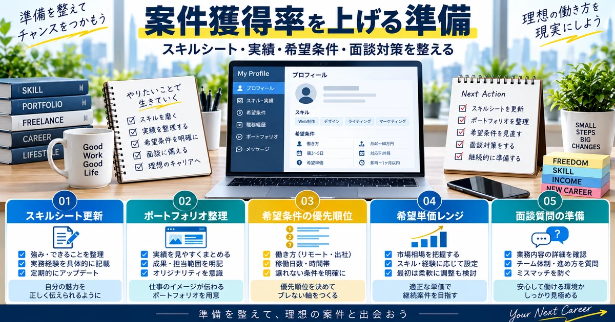 フリーランス案件獲得率を上げる準備