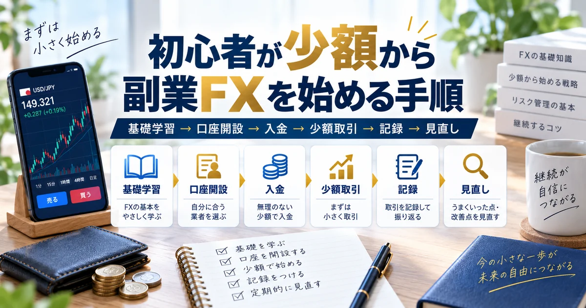 初心者が少額から副業FXを始める手順