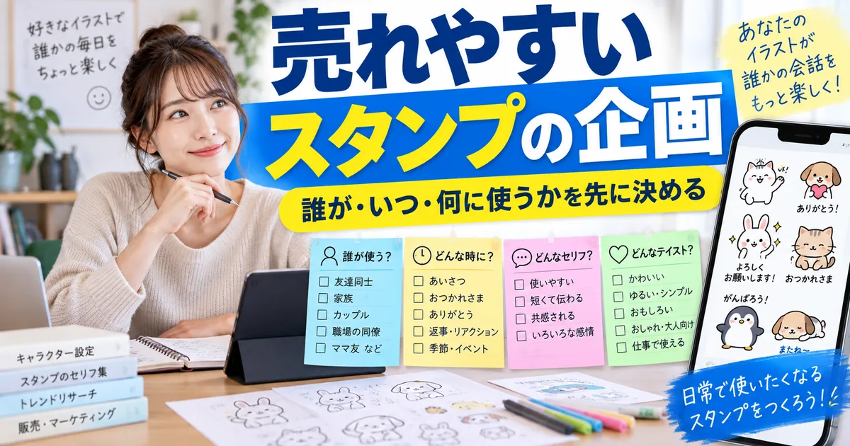 売れやすいLINEスタンプの企画｜誰が・いつ・何に使うかを決める