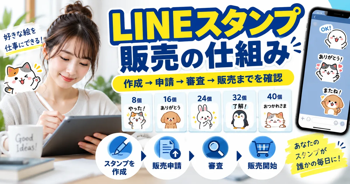 LINEスタンプ販売の仕組み｜作成・申請・審査・販売まで