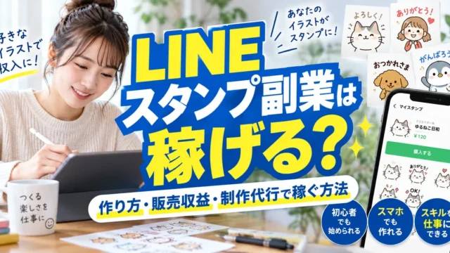 LINEスタンプ副業は稼げる？作り方・販売収益・制作代行で稼ぐ方法