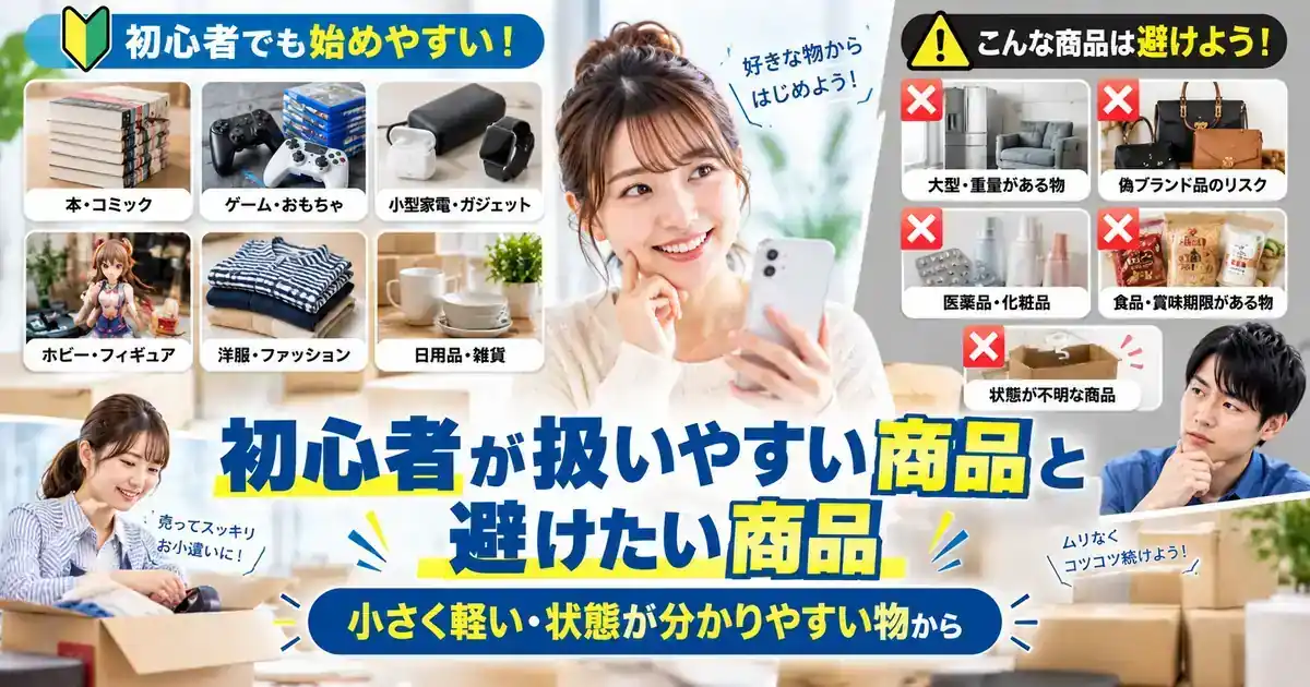 初心者が扱いやすい商品と避けたい商品