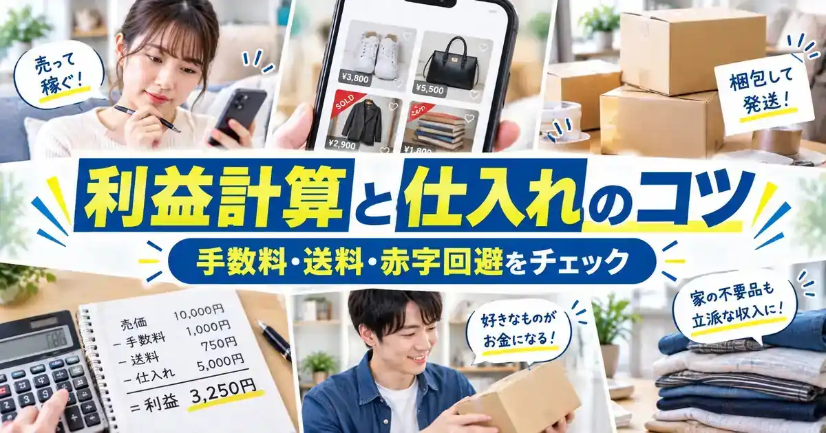 利益計算と仕入れのコツ|手数料・送料・赤字回避をチェック