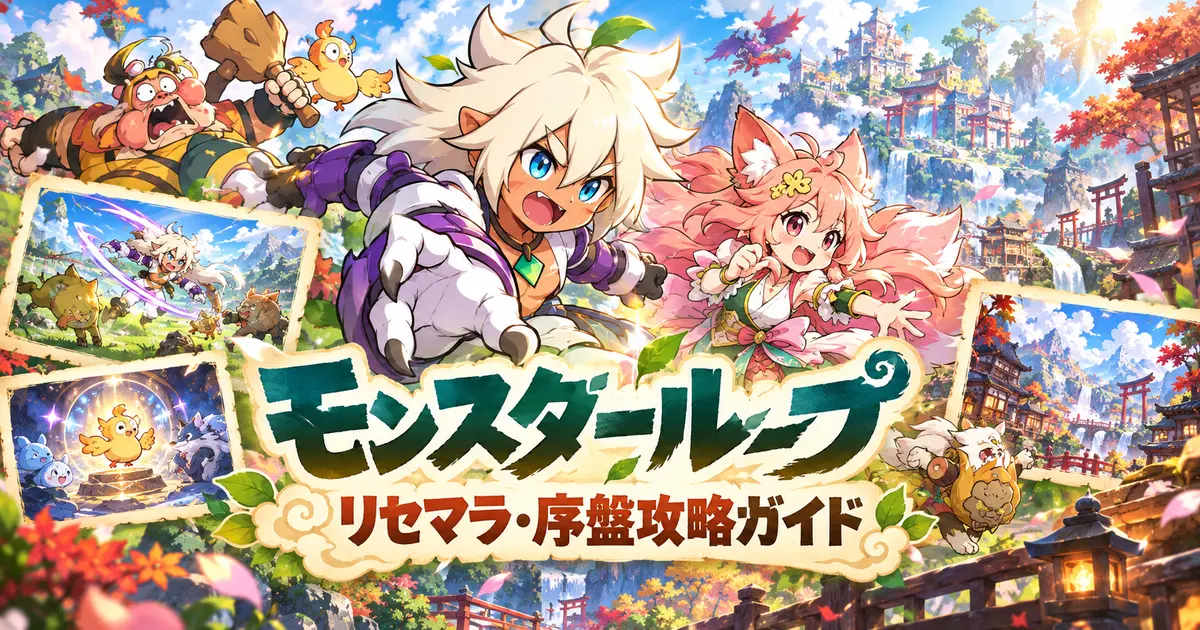 モンスターループのキャラクターとリセマラ・序盤攻略ガイド