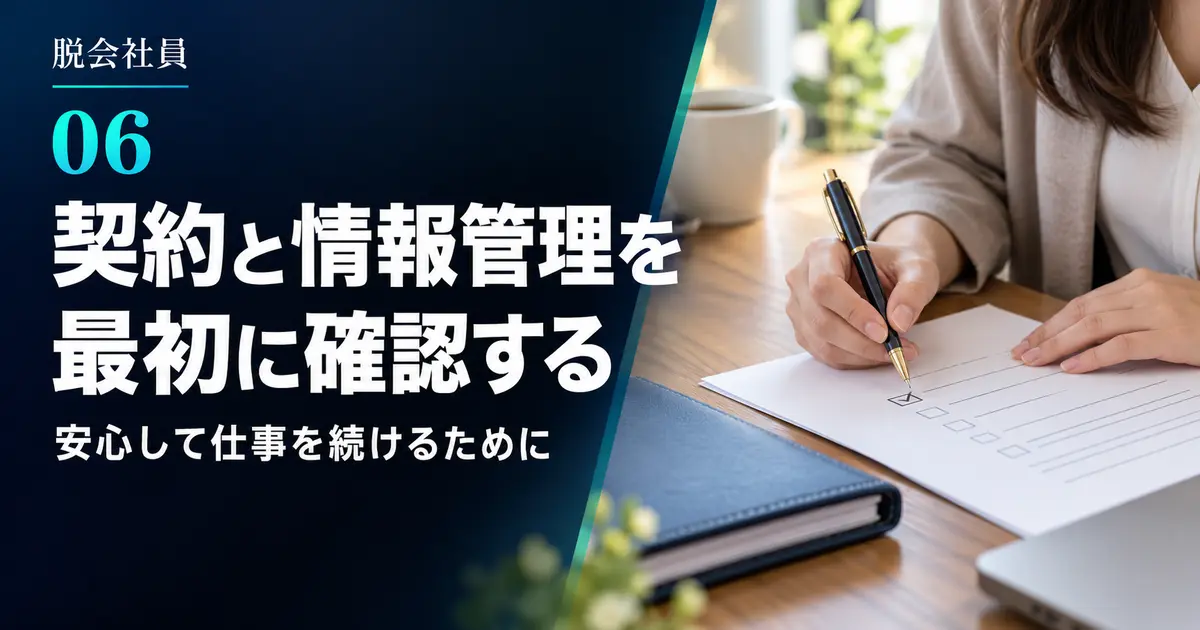 契約と情報管理を確認してオンライン秘書の仕事を続ける