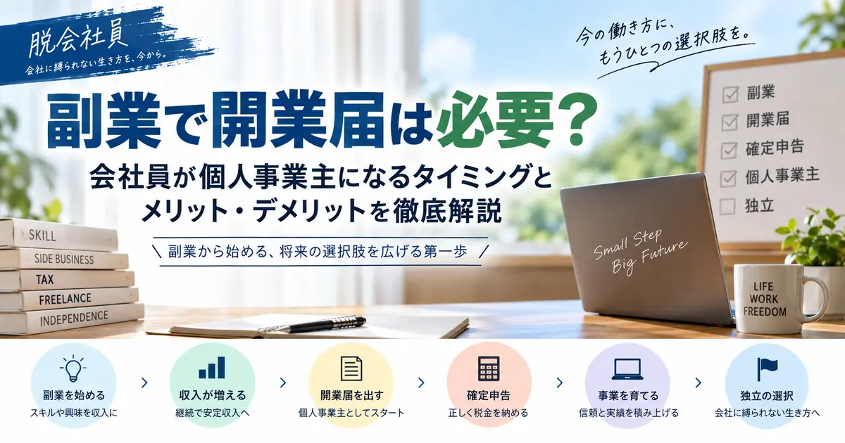 副業で開業届は必要？会社員が事業を始める判断基準と提出方法