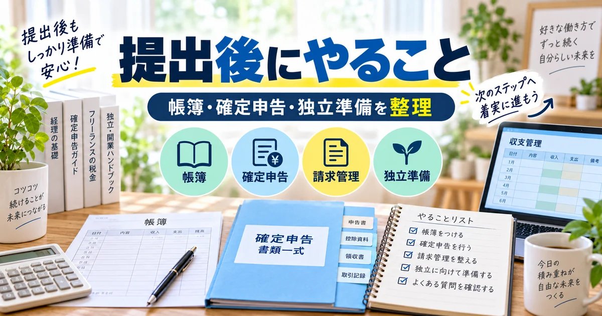 開業届提出後にやること|帳簿・確定申告・請求管理・独立準備