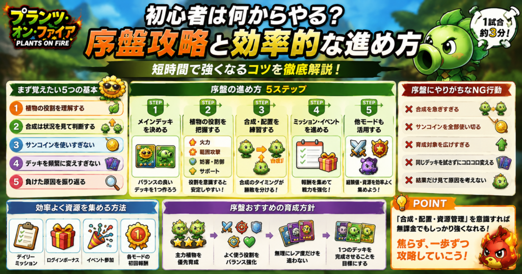 プランツ・オン・ファイア初心者は何からやる？序盤攻略と効率的な進め方