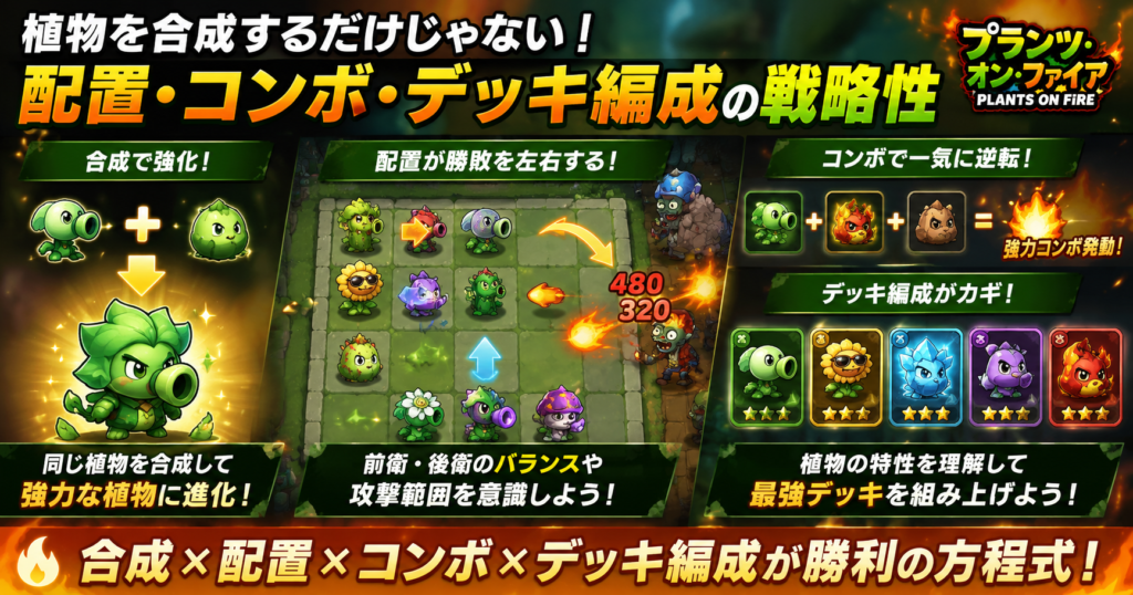 植物を合成するだけじゃない｜配置・コンボ・デッキ編成の戦略性