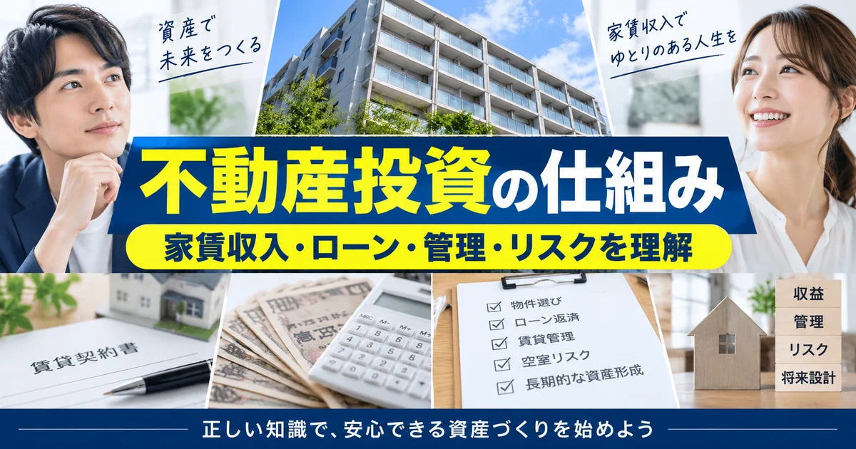 不動産投資の仕組み|家賃収入・ローン・管理・リスクを理解