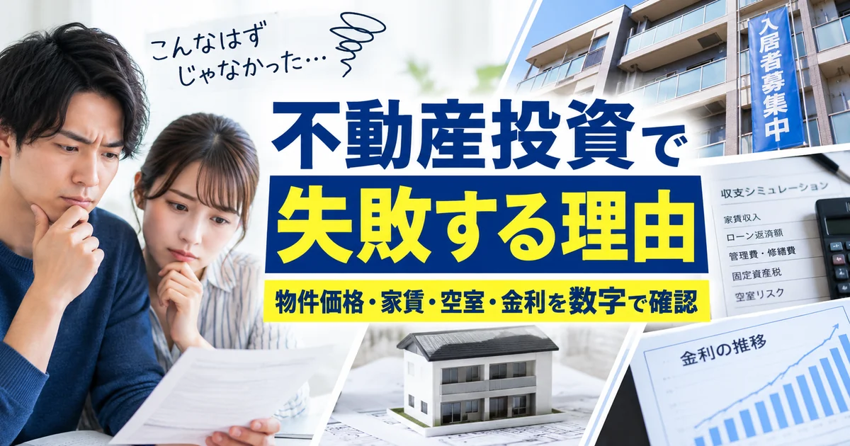 不動産投資で失敗する理由|物件価格・家賃・空室・金利を数字で確認