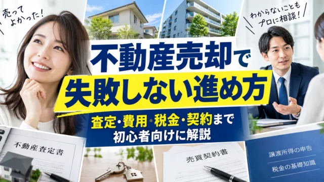 不動産売却で失敗しない進め方｜査定・費用・税金・契約まで初心者向けに解説