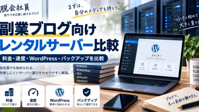 副業ブログ向けレンタルサーバー比較のアイキャッチ