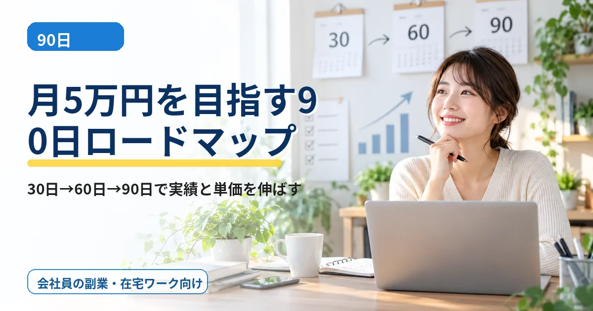 未経験から月5万円を目指す90日ロードマップ|まず実績を作る