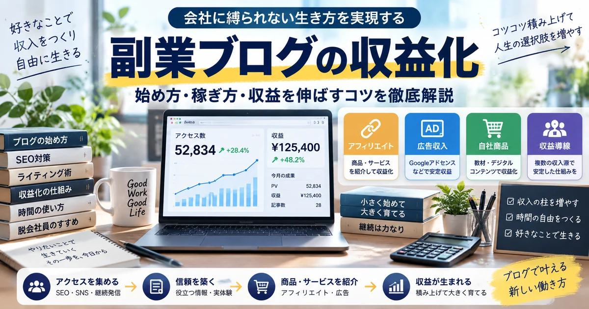 副業ブログの収益化方法と収益導線