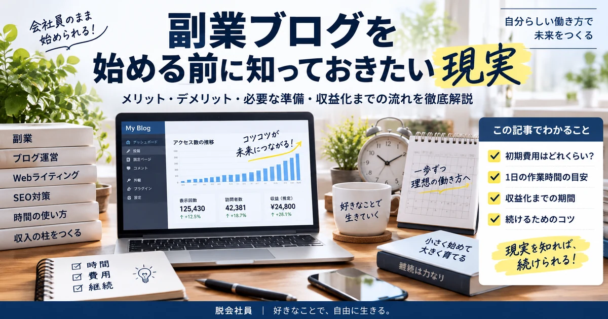 副業ブログを始める前に知っておきたい現実