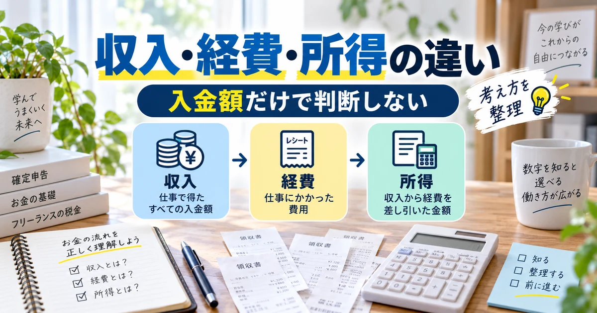 副業の収入・経費・所得の違いと必要経費の考え方