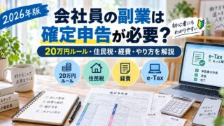 会社員の副業は確定申告が必要？20万円ルール・住民税・経費・e-Taxを解説