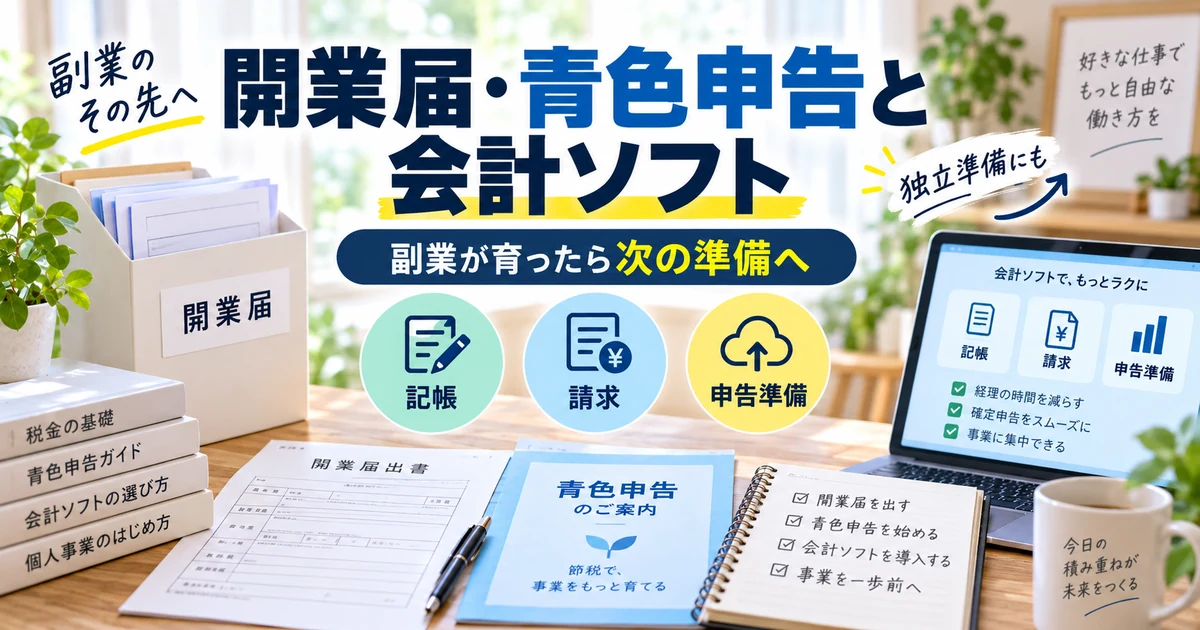 副業から独立へ|開業届・青色申告・会計ソフトの準備