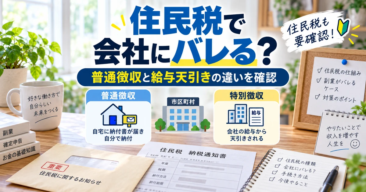 副業の住民税|会社員が確認したい普通徴収と申告の考え方