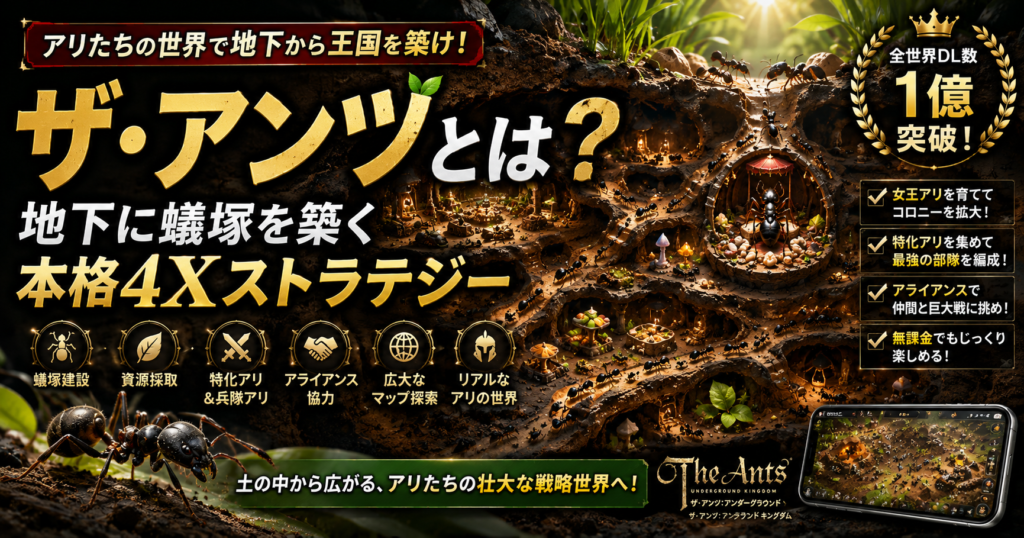 ザ・アンツとは?地下に蟻塚を築く本格4Xストラテジー