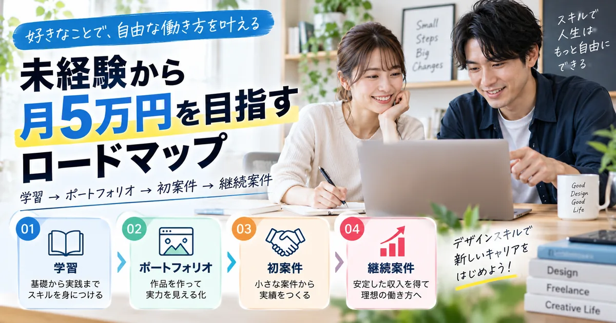 未経験からWebデザイン副業で月5万円を目指すロードマップ