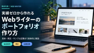 Webライターのポートフォリオ作り方のアイキャッチ