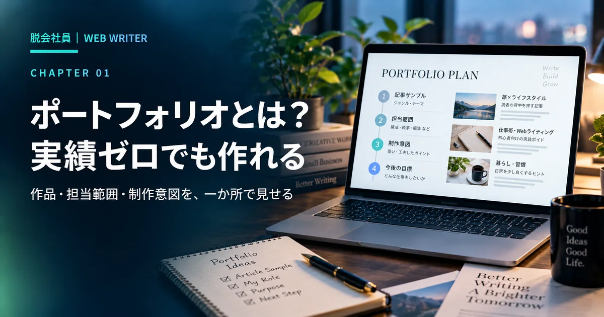 実績ゼロから作るWebライターポートフォリオの構成