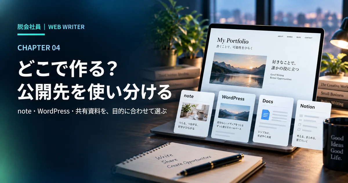 noteやWordPressなど公開先の使い分け