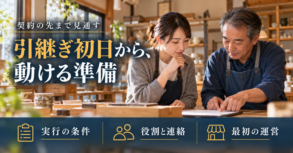 実行の条件、役割と連絡、最初の運営を準備する説明用生成画像