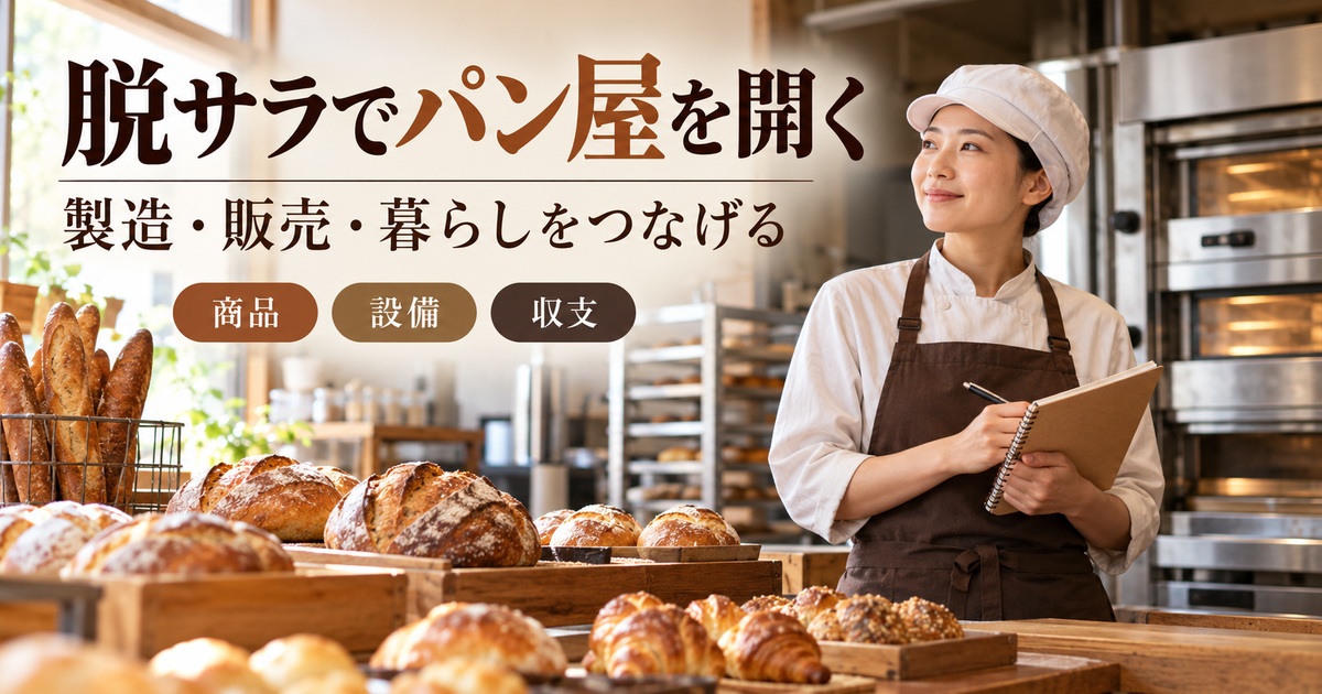 脱サラでパン屋を開く。商品・設備・収支から製造販売と暮らしをつなげる。