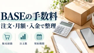 BASEの手数料を販売経路・注文数・契約期間から整理する図