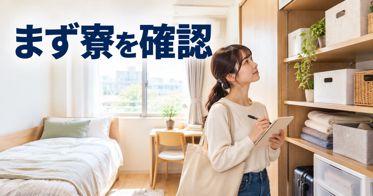 まず寮を確認の生成イメージ