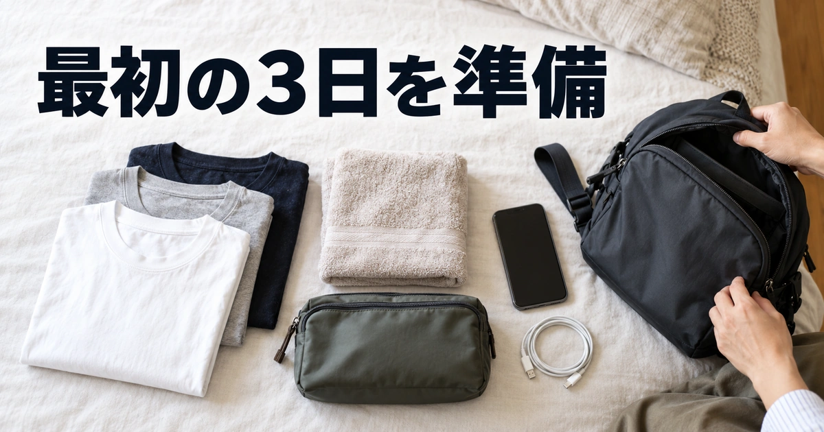 最初の3日を準備の生成イメージ