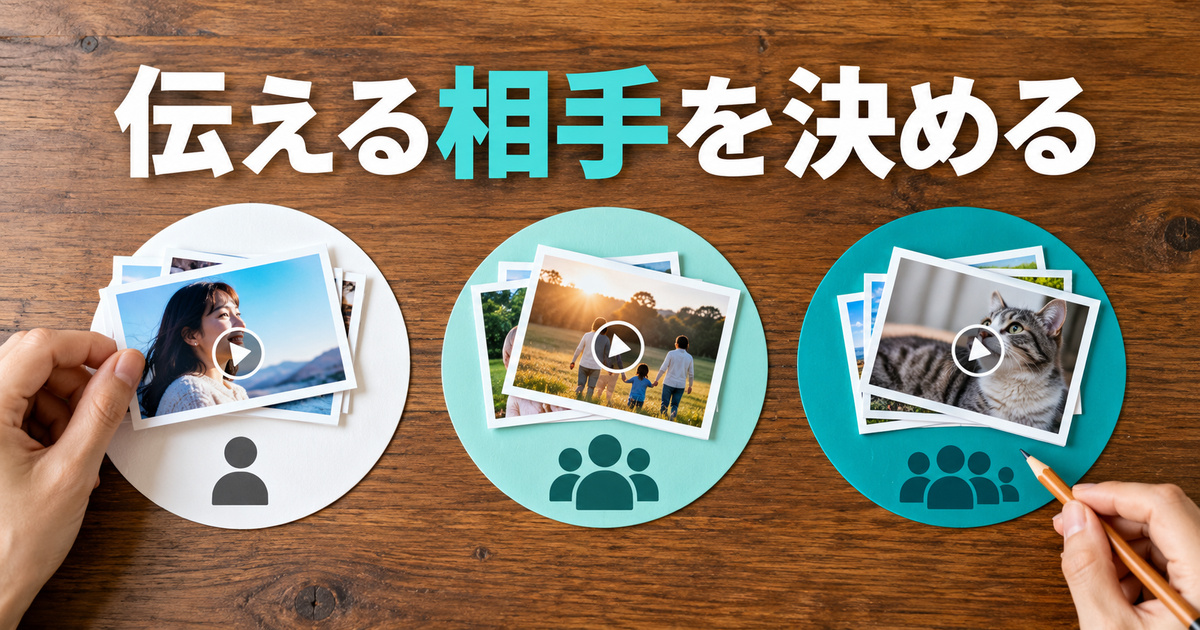 伝える相手を決めるを説明する生成イメージ