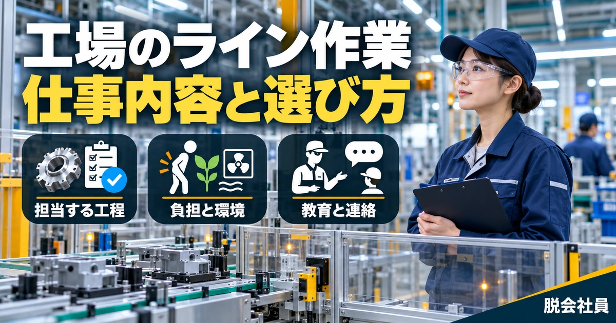 工場のライン作業の仕事内容と選び方を解説する生成イメージ
