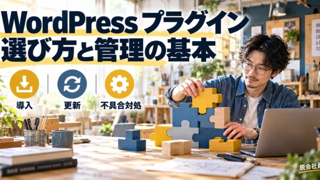 WordPressプラグインの導入・更新・不具合対処をパズルに例えた管理のイメージ