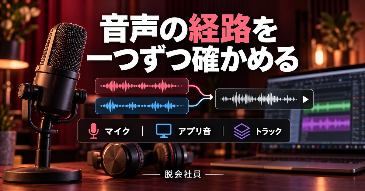音声の経路を。一つずつ確かめるを説明する生成イメージ