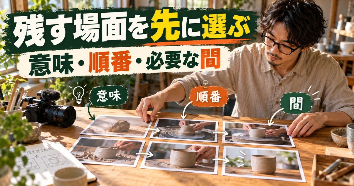 素材の意味・順番・必要な間を見て場面を選ぶイメージ